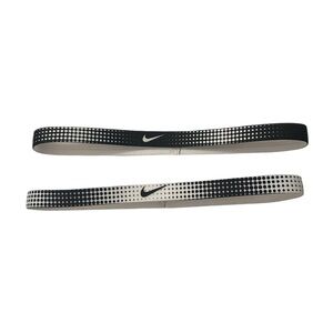 NWOT Nike Swoosh 2 Thin Headbands Black and White Fade Design